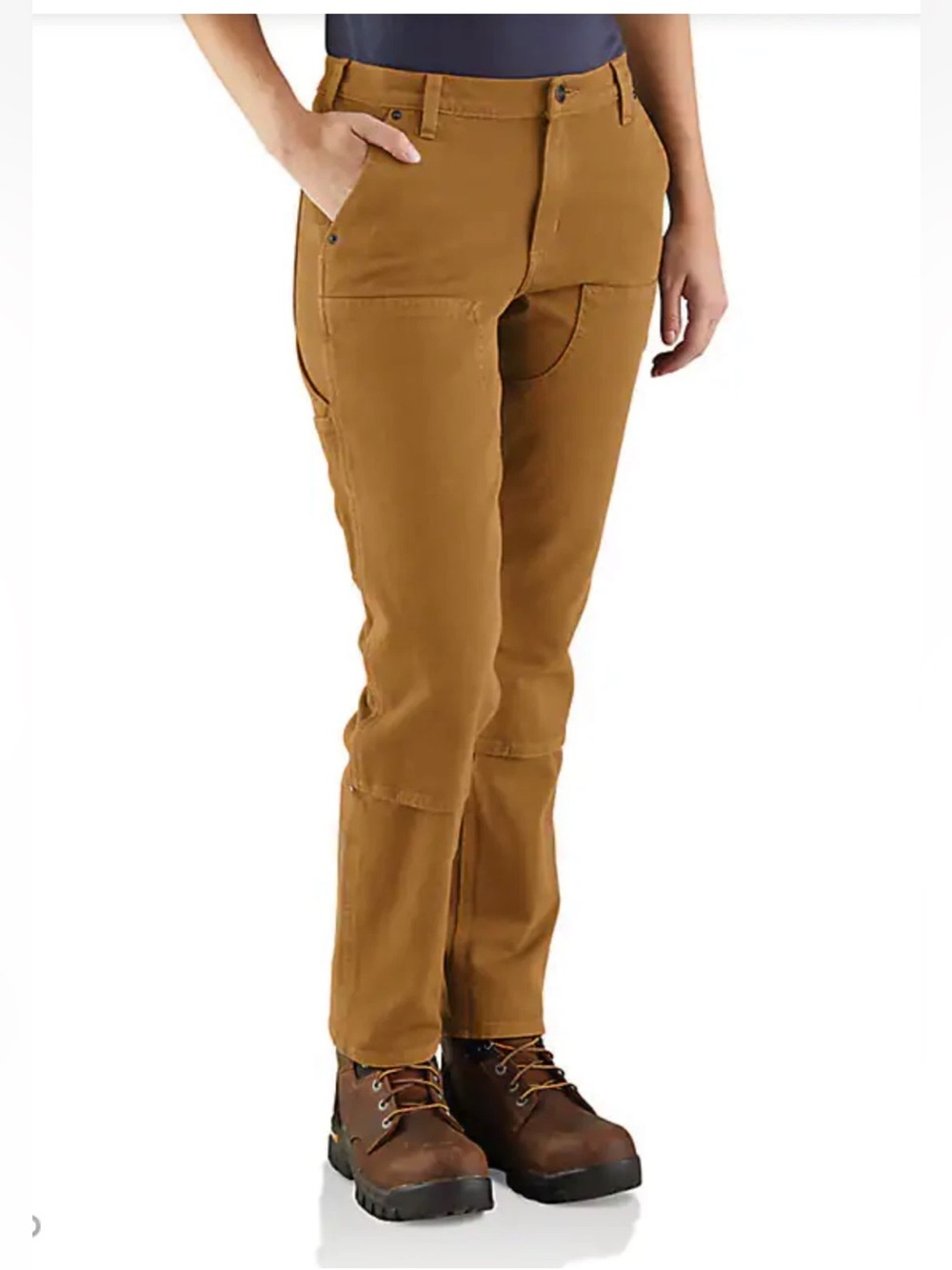 NEW Carhartt Rugged Flex Relaxed Fit Twill Double-Front Work Pant Brown 4 tall